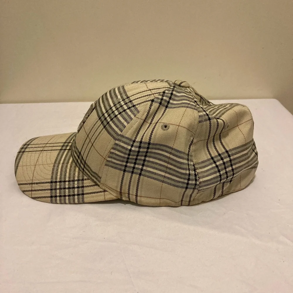 DC Beige Plaid Baseball Cap with Black Accents - Picture 5 of 9